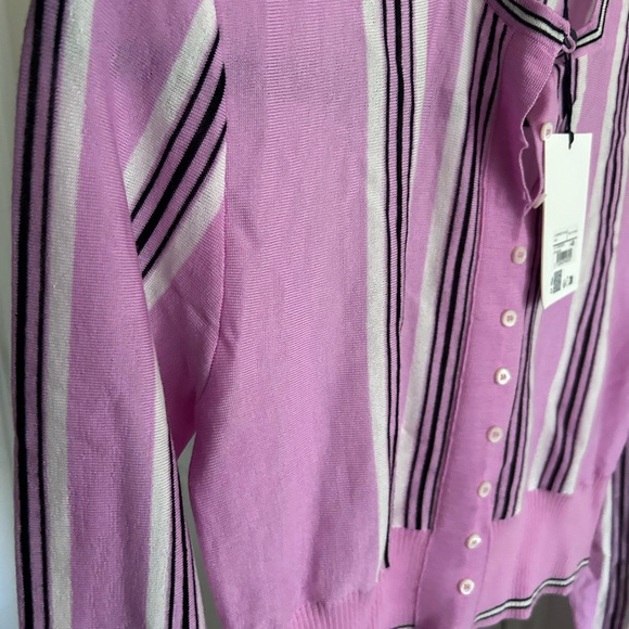 NWT Jacquemus Spiaggia Cropped Wool Cardigan Sweater 40 US8 in Pink Multi - Picture 11 of 17